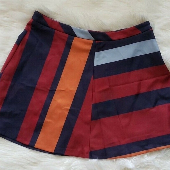 Zara Woman Striped Skirt Multicolor - Picture 3 of 5